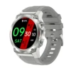 silver frame+grey silicone strap