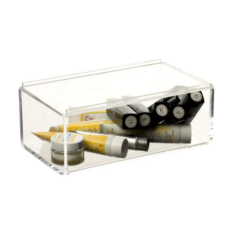Clear Acrylic Mini Display Case Candy Gift Storage Box With Slid Lid