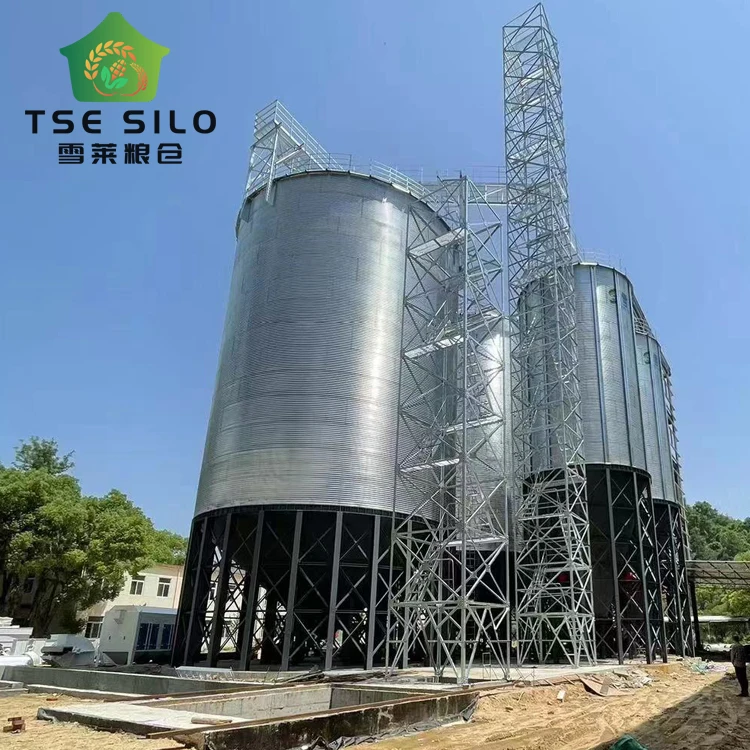 500tons Galvanized Sheet Feed Grain Storage Silo Grain Corn Flour for Poultry Chicken Farm