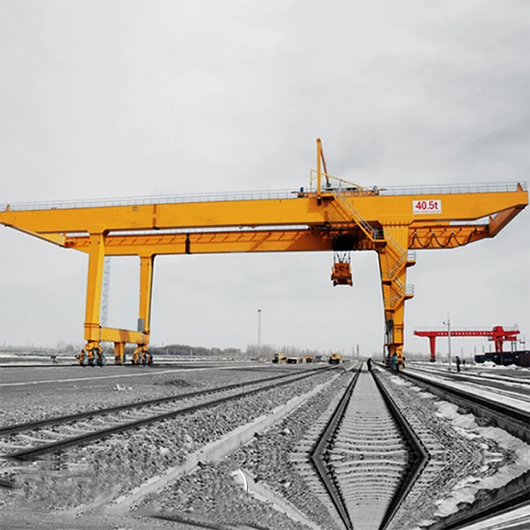 Advanced Design 150 200 T Rail Mounted Lifting Container Trolley Type Double Beam Gantry Crane With Cable Reel