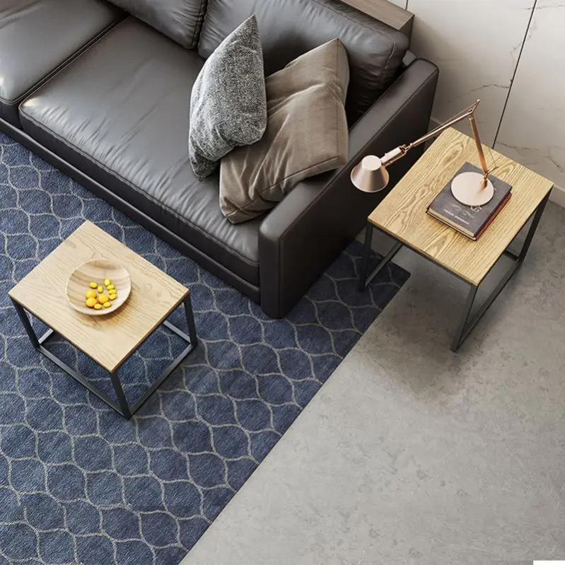 Wooden Square Coffee Table Metal Frame Living Room Furniture Designs