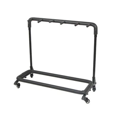 Portable and Durable Good Quality Guitar Stand with Wheels Hot Sale Guitar Display Rack Can Be Held 5 Guitars