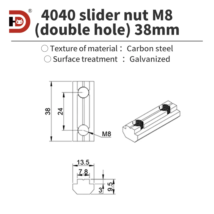 m8 carbon steel material nut-3