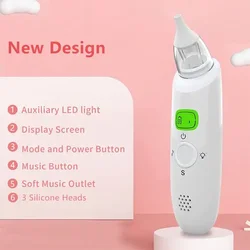 Электрический силиконовый носоусадочный аспиратор PAKISS с музыкальным очистителем для носа