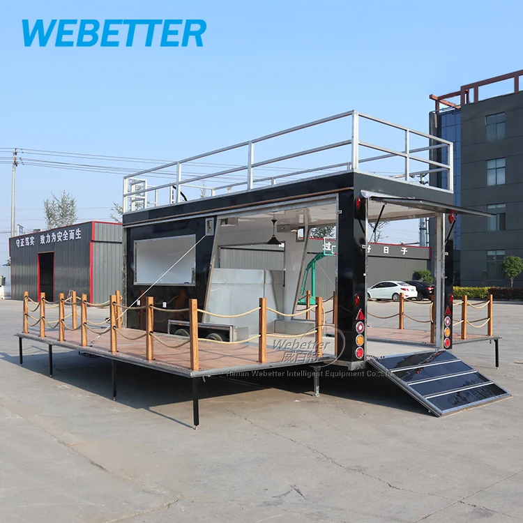WEBETTER Custom Large Double Decker Food Truck 2 Story Mobile bar Trailer Commercial Food Truck Trailer Manufacturer