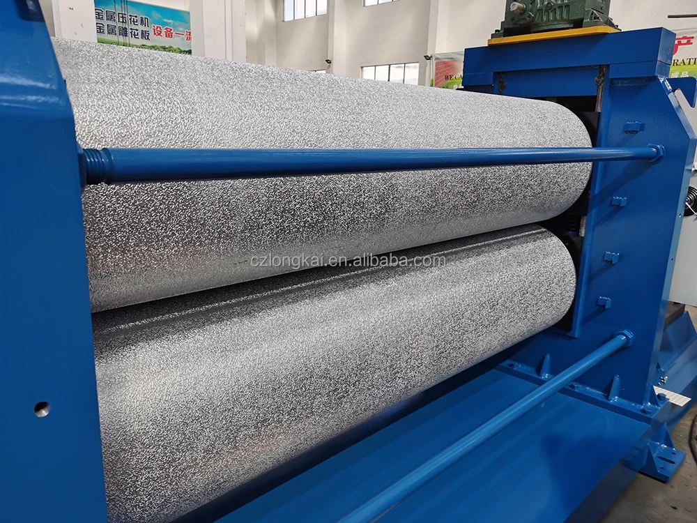 Copper Sheet Aluminum Plate PPGI Embosser Cold Roll Forming Machine Embossing Machinery