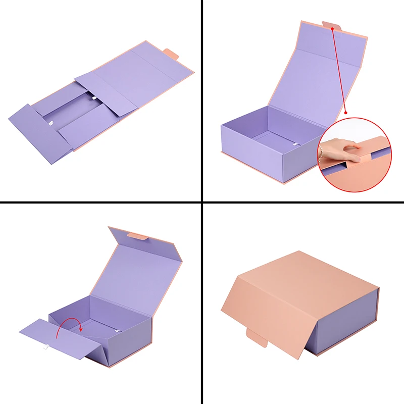 Custom Colorful Boxes With Magnetic Lid Gift Box Packaging Paper Magnet Closure Caja De Con Iman Rigid Cardboard Cosmetic Box details