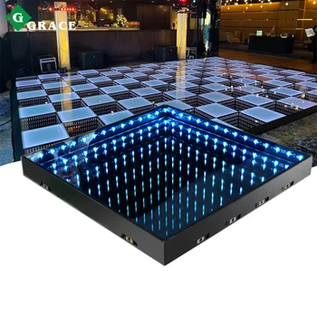 Grace Infinity Fast Setup DJ Light 2ft By 2ft Wireless 3D Mirror Magnet LED Dance Floor