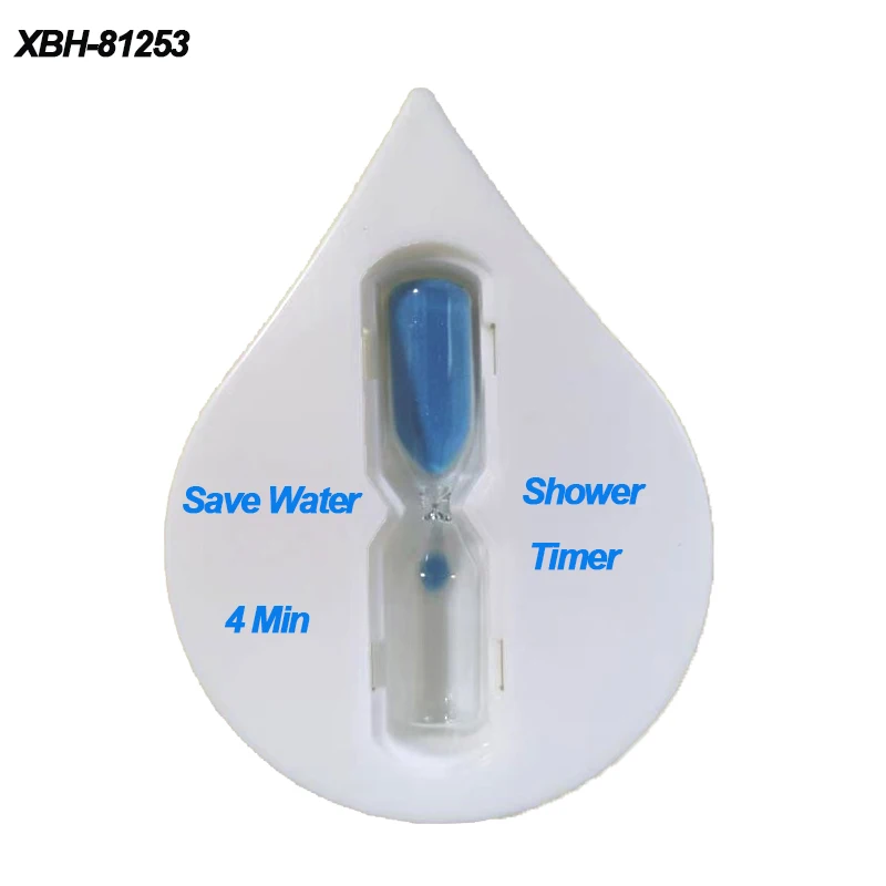 Factory Shower Timers Save Water With Custom Logo 4 Min Water Drop Shape Timer Plastic Bathroom Hourglass