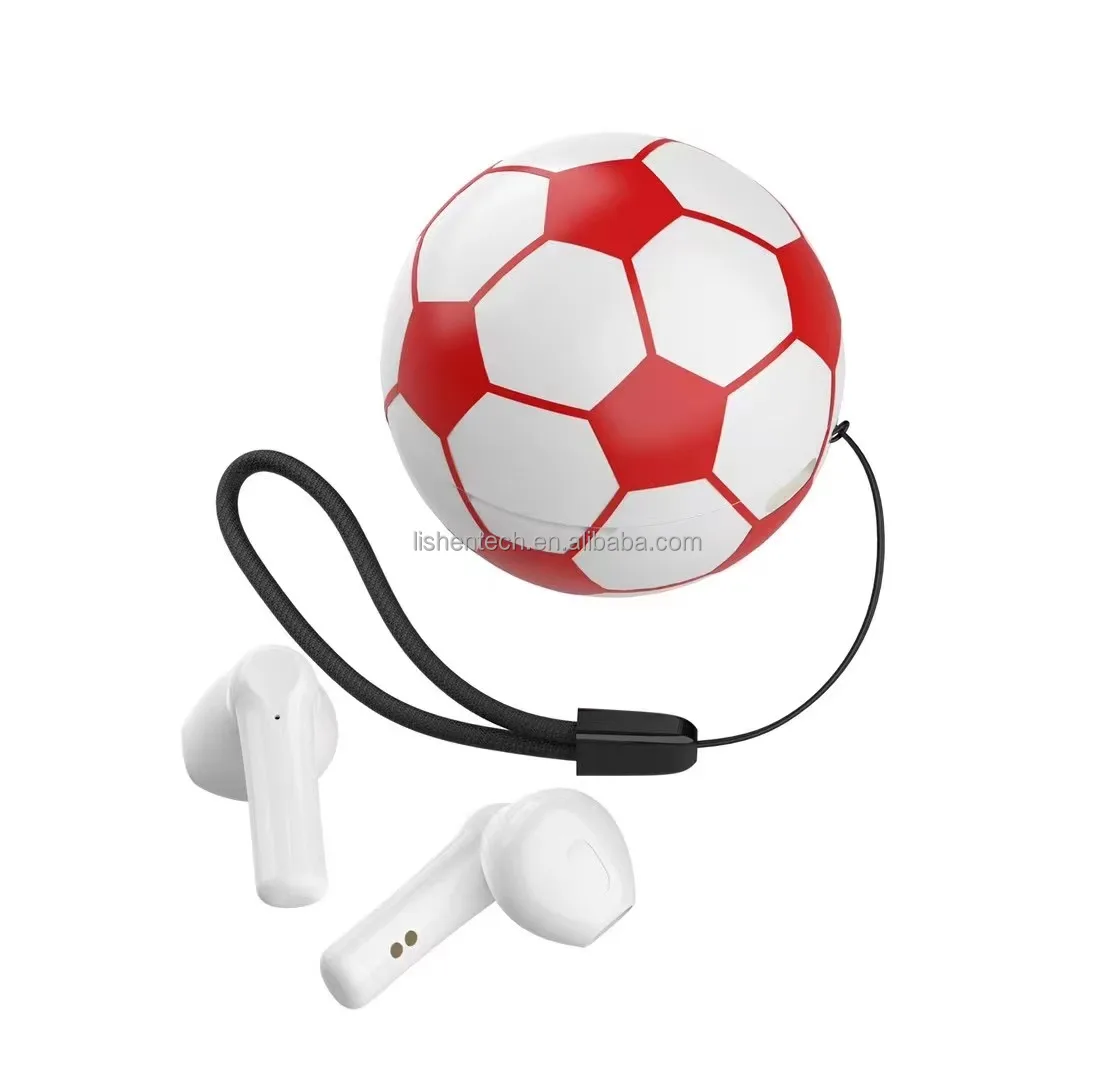 Football Shape TWS Earbuds Wireless Earphones with Microphone for Promotion Gift