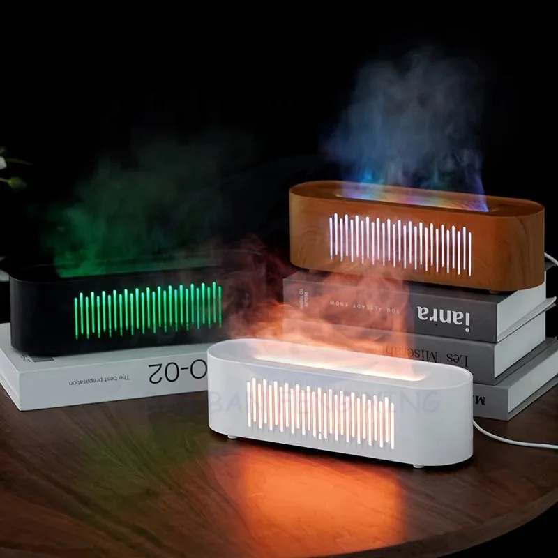 New Hollow Simulation of Flame Humidifier Colourful Lights to Create the Atmosphere of Home Essential Misting 3