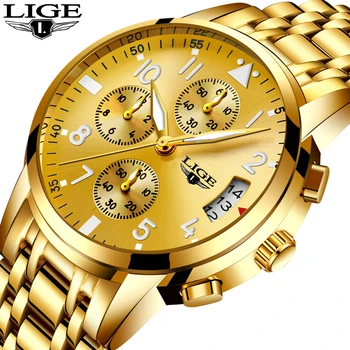 Lige cheap gold watch