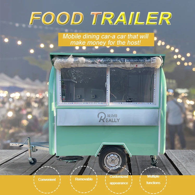 Oem Commercial Mobile Food Trailer Fully Equipped Stainless Steel Food
