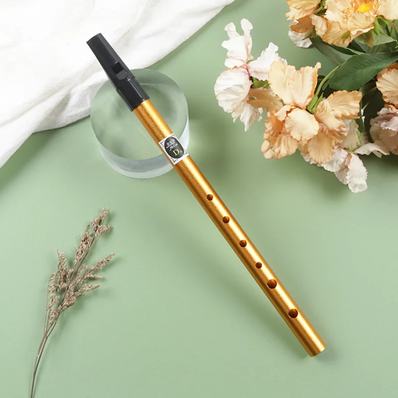 6 Holes Copper Traditional Irish Whistle Flute C/D Key Flute Chanter Mini Pocket Musical aperçu 10