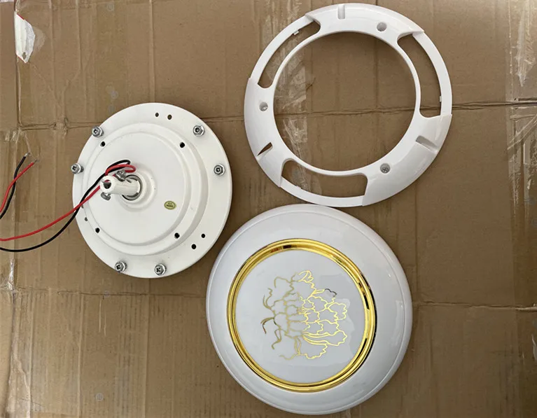 Montana Dc 12v Ceiling Fan with Plastic Motor Cover 2 Cables Flower Ceiling Fan 56 Inch DC12V Solar Ceiling Fan