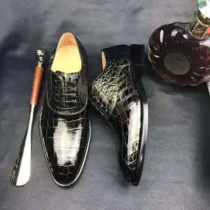 Goodyear Custom Luxury Shoes Men High Quality Alligator Brand New Men Matching Clothes and Shoes Crocodile Leather Shoes for Men