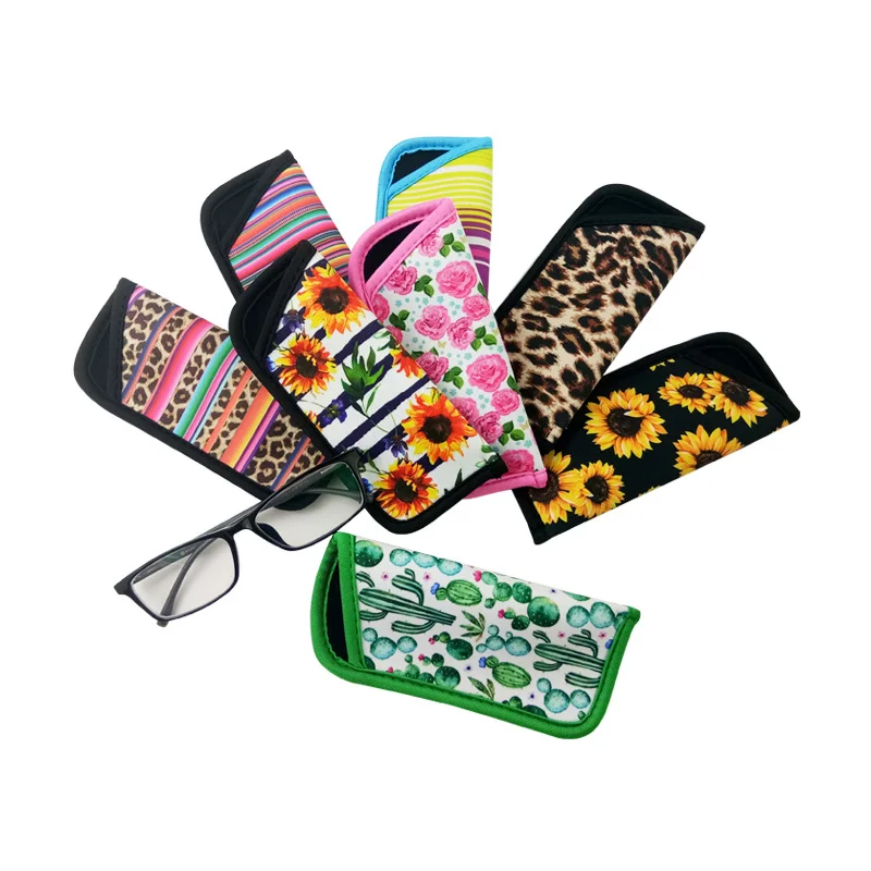 12 étuis à Lunettes Vierges Kissmii - Néoprène Souple - Blanc - Pour Sublimation DIY