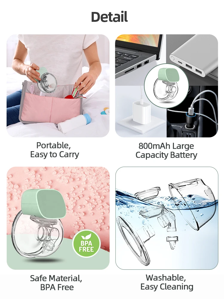 Mom Cozy Breast Pump Portable Wearable Milk Extractor De Lech Maternity 