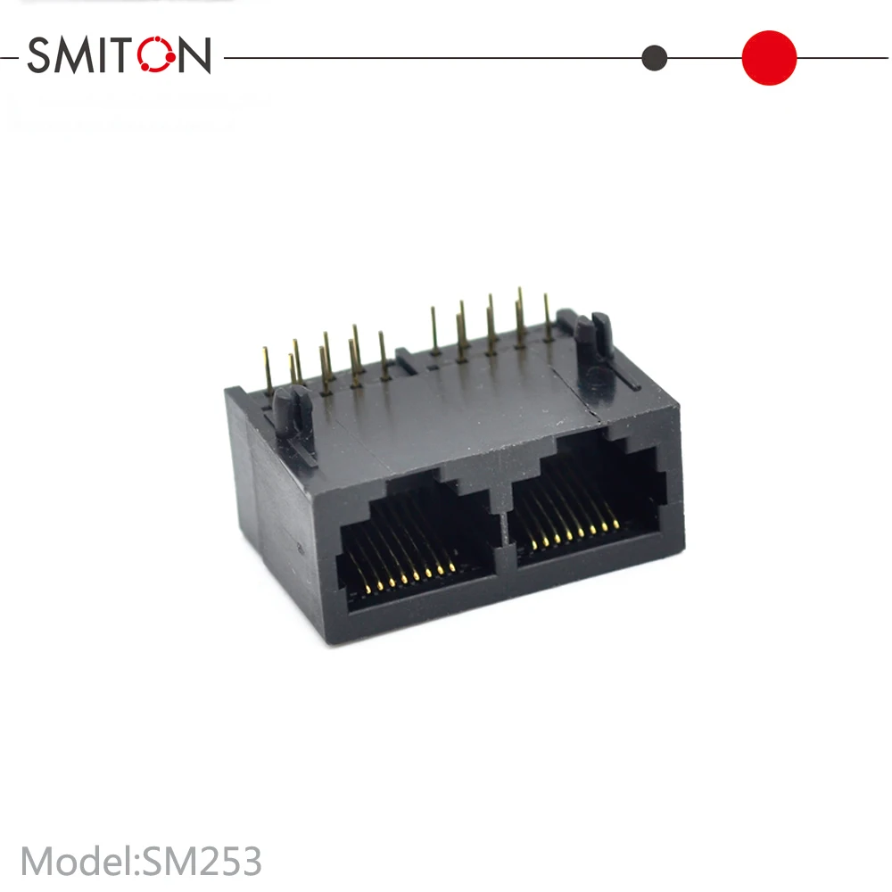 Rj45 Female Network Connector 8p8c 8pins Jack - Buy 8p8c 8pins Jack ...
