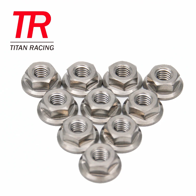 M10x1.25 Titanium Hexagon Flange Nuts M10 M8 M12 M14 Buy M6 M8 M10
