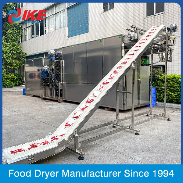 Cassava Processing Machine Pepper Mesh Belt Dehydrator Machine Price Fruit and Vegetable Tunnel Dryer