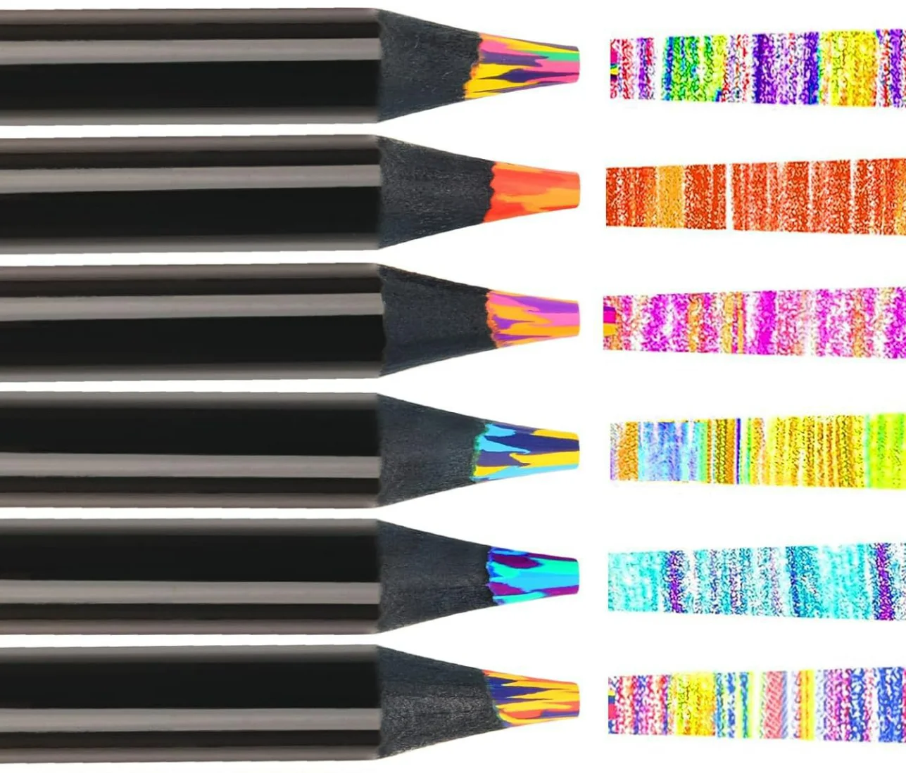 7 Color Rainbow Colored Pencils For Coloring Books And Drawing_voghion.com