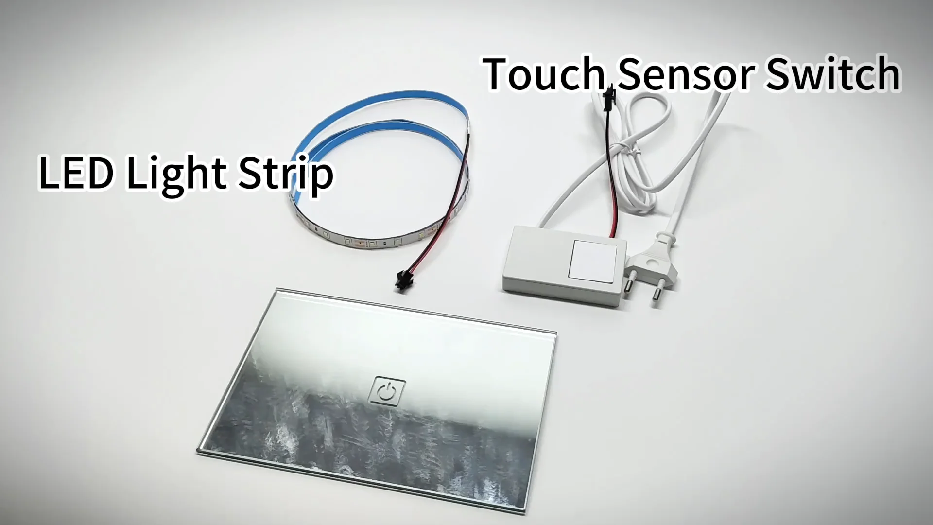 Single Touch Three Colors 12v 1a Led Bathroom Makeup Light Mini Mirror