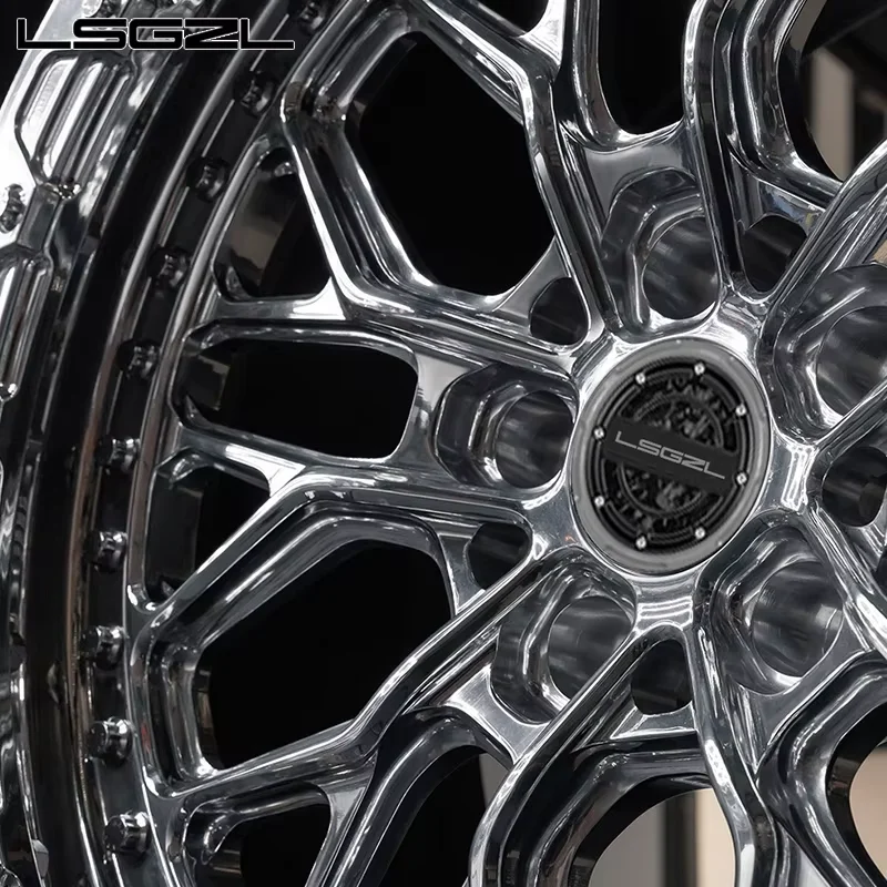 LSGZL Custom Beadlock Forged Wheel 18 20 22 24 26 Inch 5x114.3 5X120 6X139.7 Car Rim for ATV&UTV Mercedes corvette Land Rover