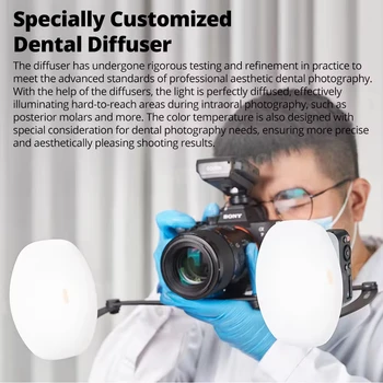 Godox MF12 MF12-DK1 Dental Photography Lighting Mini Micro Dual Flash for Oral Cavity Insect Close-up Shooting With Diffuser detail image