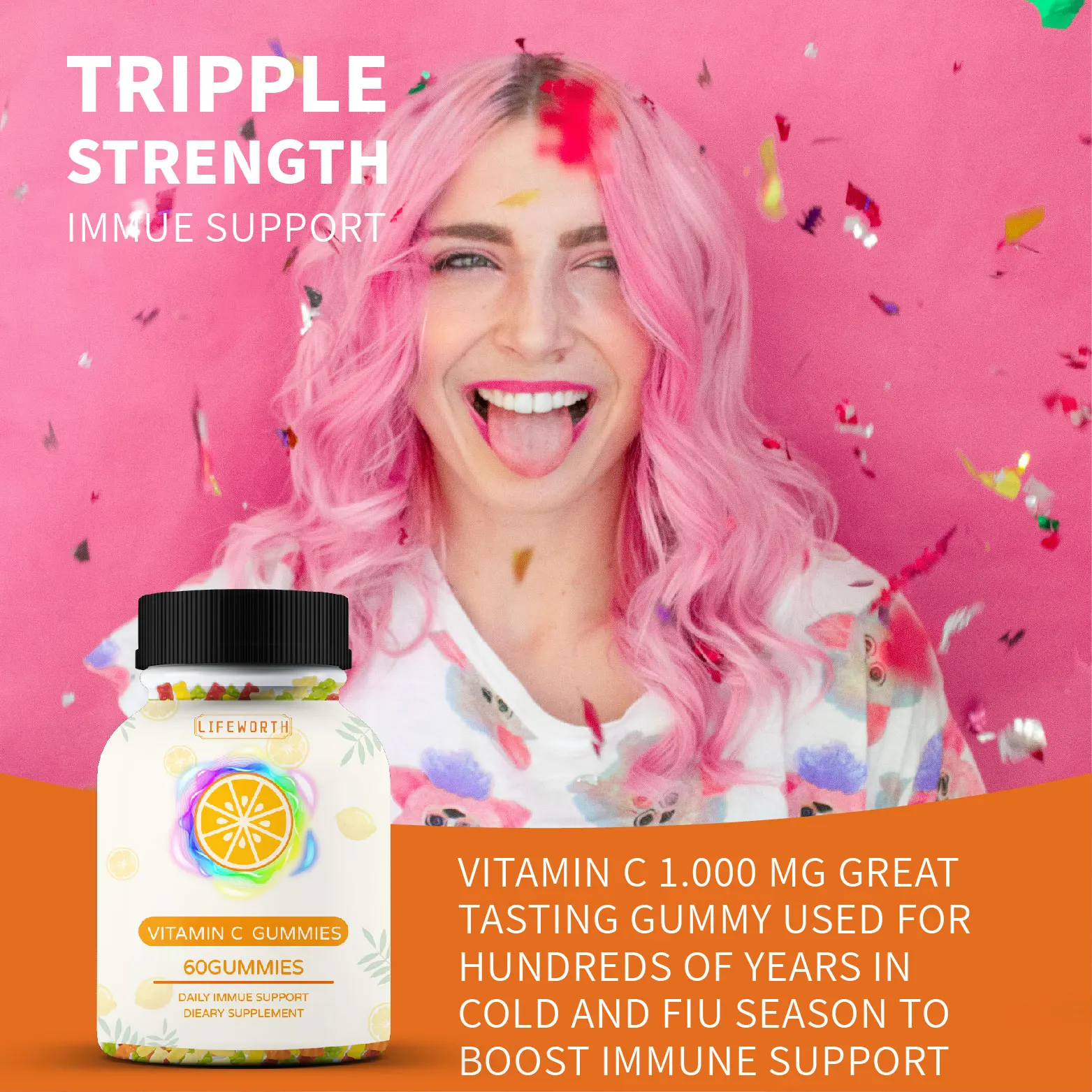 
 Lifeworth, полноспектральная добавка для ухода за здоровьем, витамин С, масло семян конопли, жевательные масляные жевательные КБД  