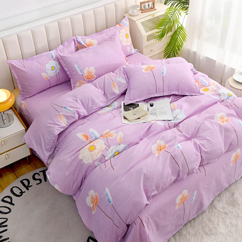 2024 Brahman Nest Home Collection Modern Woven Cotton Fiber Quilt Single Quilt Cover Bed Sheet Pillowcase Four-Piece