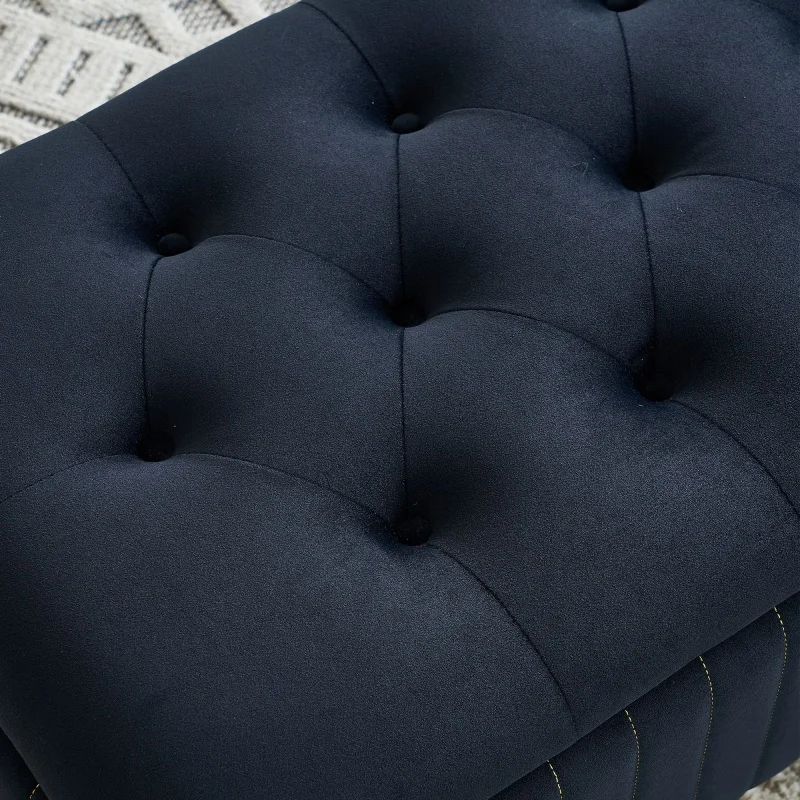 Elvarenae Dorelle Velvet Storage Ottoman — product detail