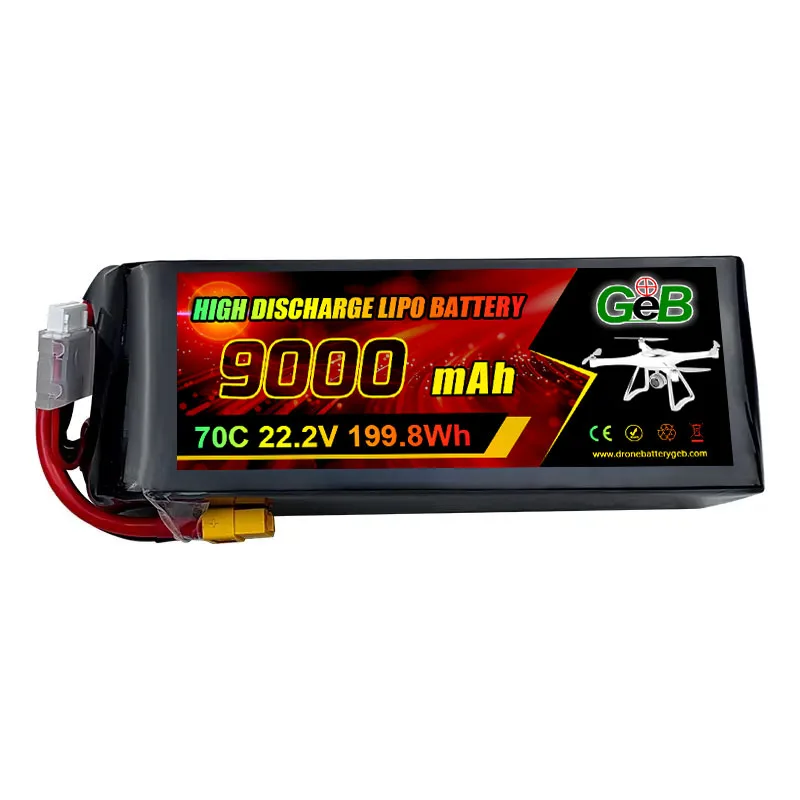 แบตเตอรี่ลิโพกึ่งโซลิดสเตต 6S 4500mAh 9000mAh พร้อมแบตเตอรี่ UAV 22.2V พลังงานสูงที่มีความหนาแน่นสูง