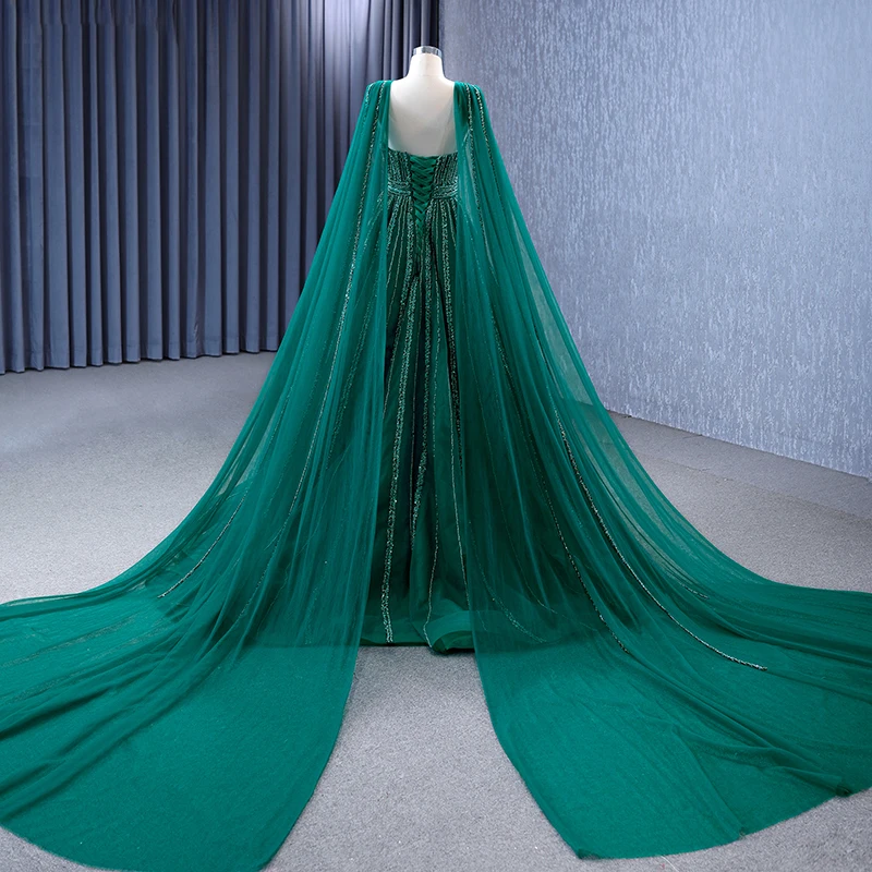 Jancember 222132 Green Sleeveless Sequins Evening Party Gowns Prom Dress  With Shawl
