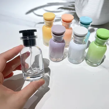 Luxury Parfum Round Bottle Cosmetics Dispenser Packaging Bottle Fragrance Perfume Spray Cylinder Shape Empty Glass Bottles