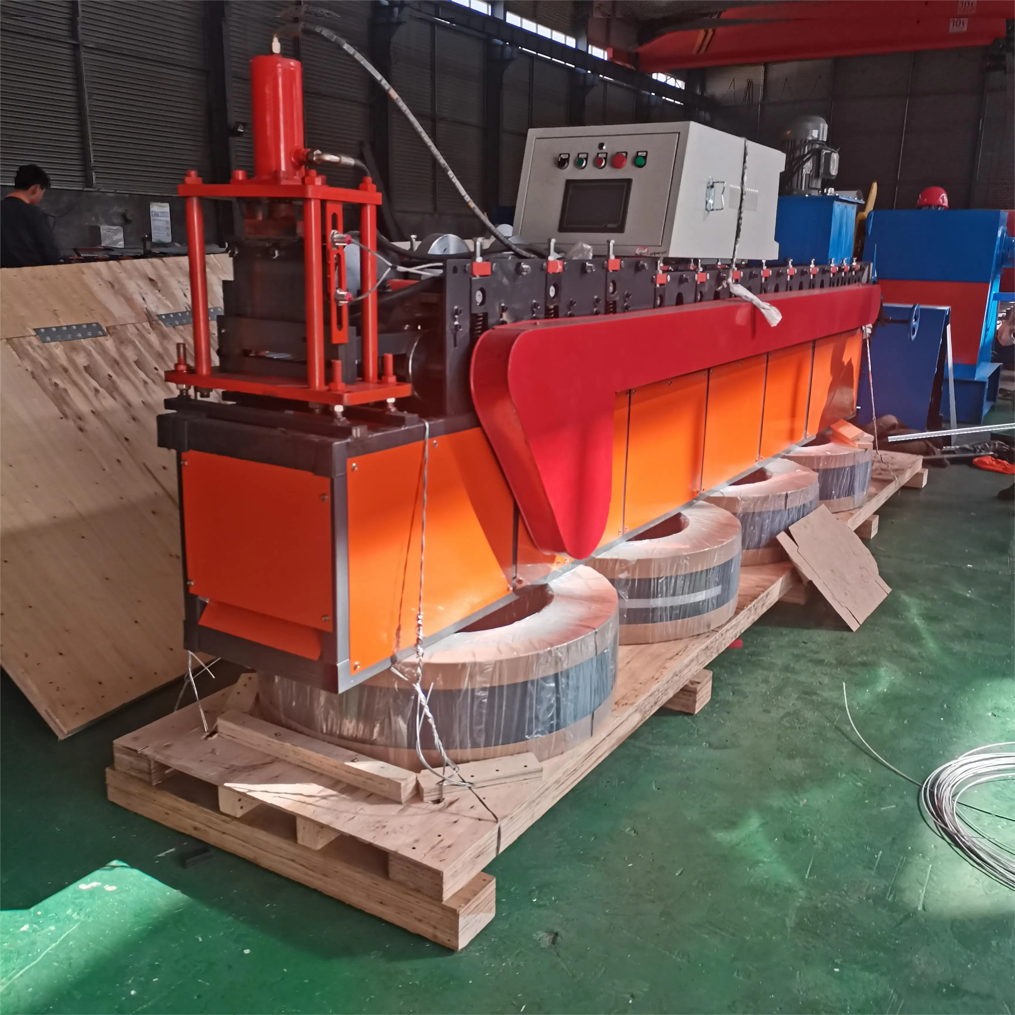 Downspout Elbow Rain Gutter Down Pipe Roll Forming Machine With Intergrated Elbow Machine Buy