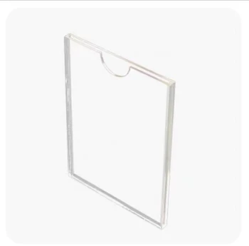 Hot Sale Acrylic Wall Sign Holder Top Open Adhesive Index Card Pockets Clear Single And Double Layer Stand Frame
