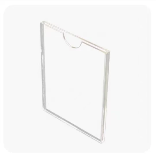 Hot Sale Acrylic Wall Sign Holder Top Open Adhesive Index Card Pockets Clear Single And Double Layer Stand Frame
