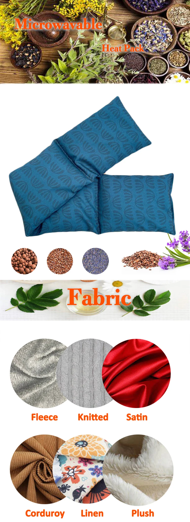 Microwavable Reusable Heat Pack Neck Shoulder Warmer Lavender Instant Microwave Heated Heating Pad