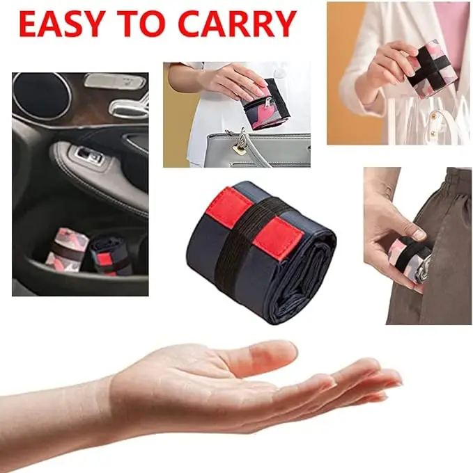 Customized Foldable Reusable Grocery Tote Bag  Oragn Styles Shopping Foldable Polyester Bag With Handle factory
