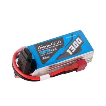 Gens Ace 1300mAh 3S 11.1V 45C G-Tech Lipo Battery Pack With Deans Plug