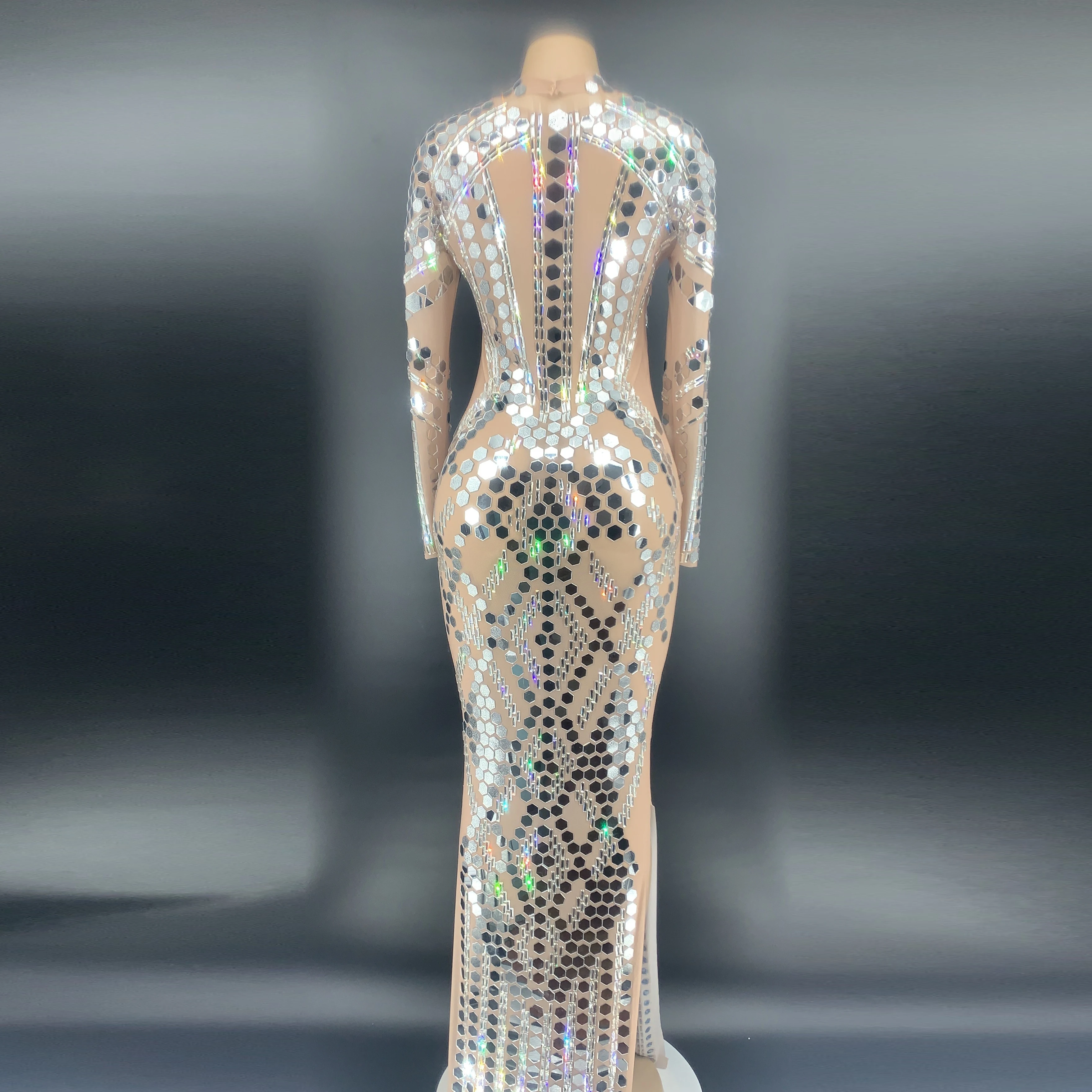 NOVANCE Espejos Brillantes Vestido de Lentejuelas para Mujer