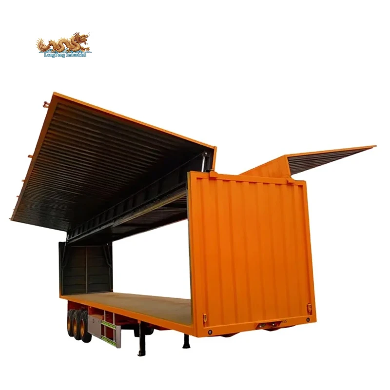 ガルウィング3軸セミトレーラー40フィート30トン50トンサイドウォール