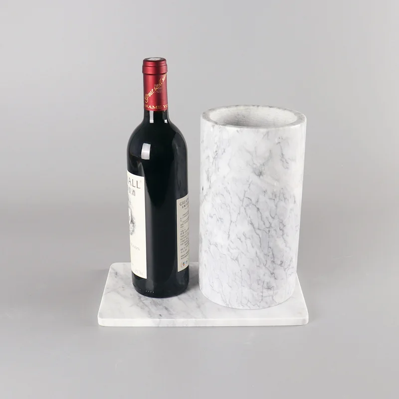 product factory customized processing natural marble beer iced barrel household restaurant juice bucket ins ice bucket-2