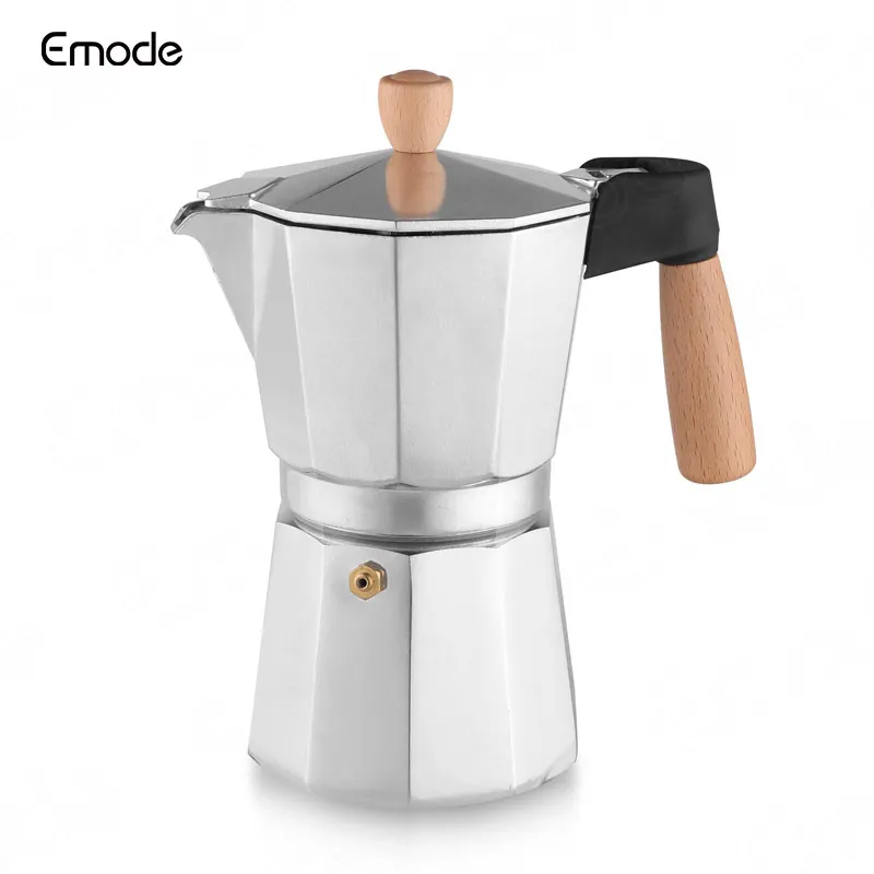Caffettiera Espresso In Alluminio Da 6 Tazze - Moka Per Piano Cottura - Adatta Per Casa, Campeggio Ed Esterni