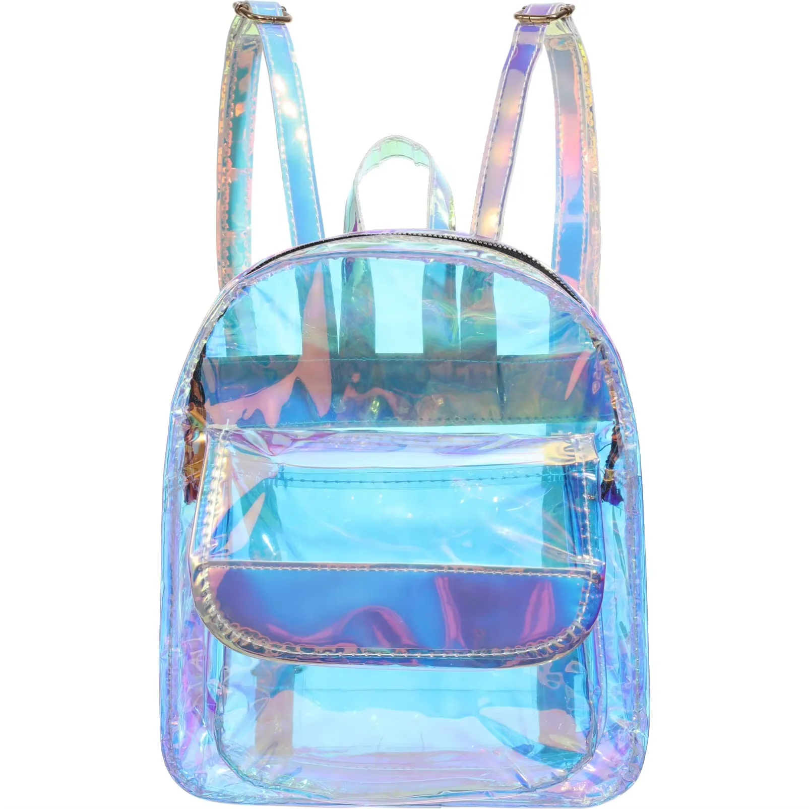 clear fashion mini girl backpack Cute Transparent Bookbag PVC for Women, Purple Organize your personal stuff and add style to your overall appearance with this fashionable transparent bag from Innovato Design TINTAT Fashion Clear Women Backpack