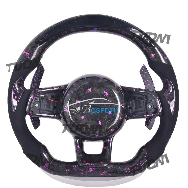 LED Carbon Fiber Steering Wheel For Volkswagen VW Golf 7.5 7 MK7.5 MK7 GTI R Gtd Gte Polo GTI