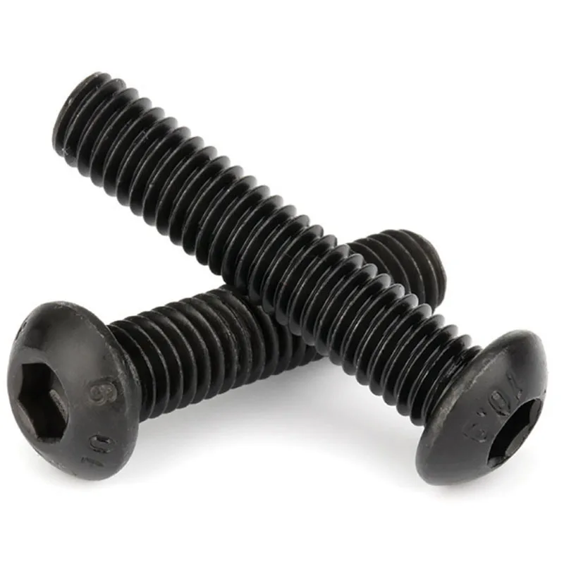 Stainless Steel Hex Socket Button Machine Black Oxide Carbon Steel Adjustable Screw Rod