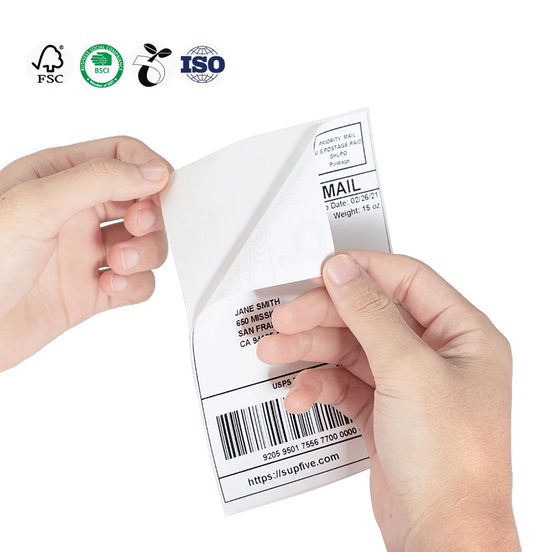 Перманентные 4х6 стеклянная рамка для термоэтикетки перфорированной 500 стеки перфорацией белого пересылка почтовых отправлений транспортные этикетки накладной наклейка