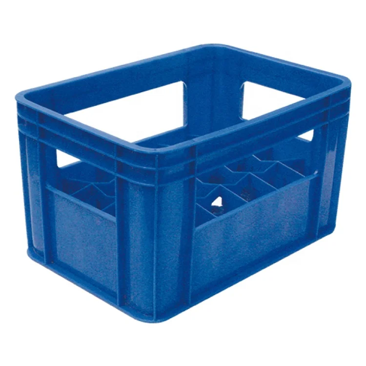 Heavy Duty Beer and Wine Glass Crate Stackable HDPE Plastic Mesh Style on Sale Drink Crate